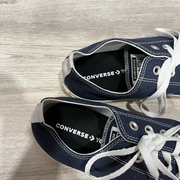 Chuck Taylor Converse All Star Navy White Low Top Sneakers Shoes Mens 11.5 - Picture 3 of 5